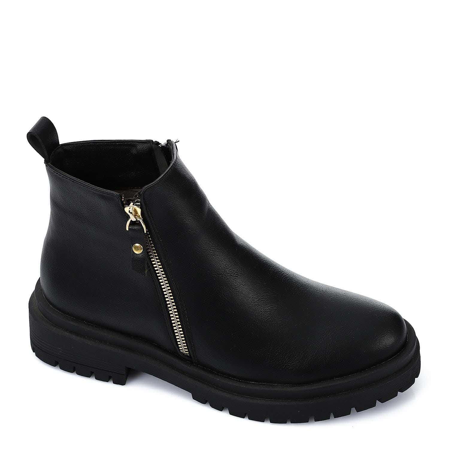 XO Style Leather Ankle Boot For Women