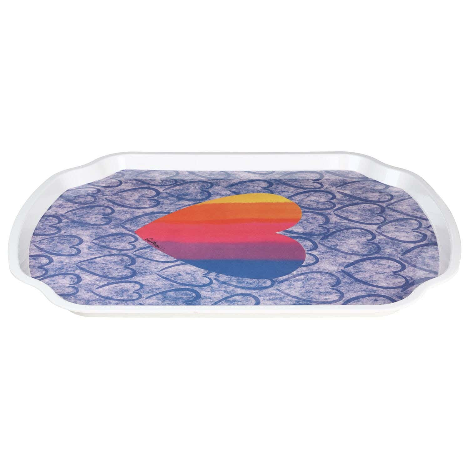 El Shreif Rectangular Melamine Serving Tray, 70×52 cm - Multicolor