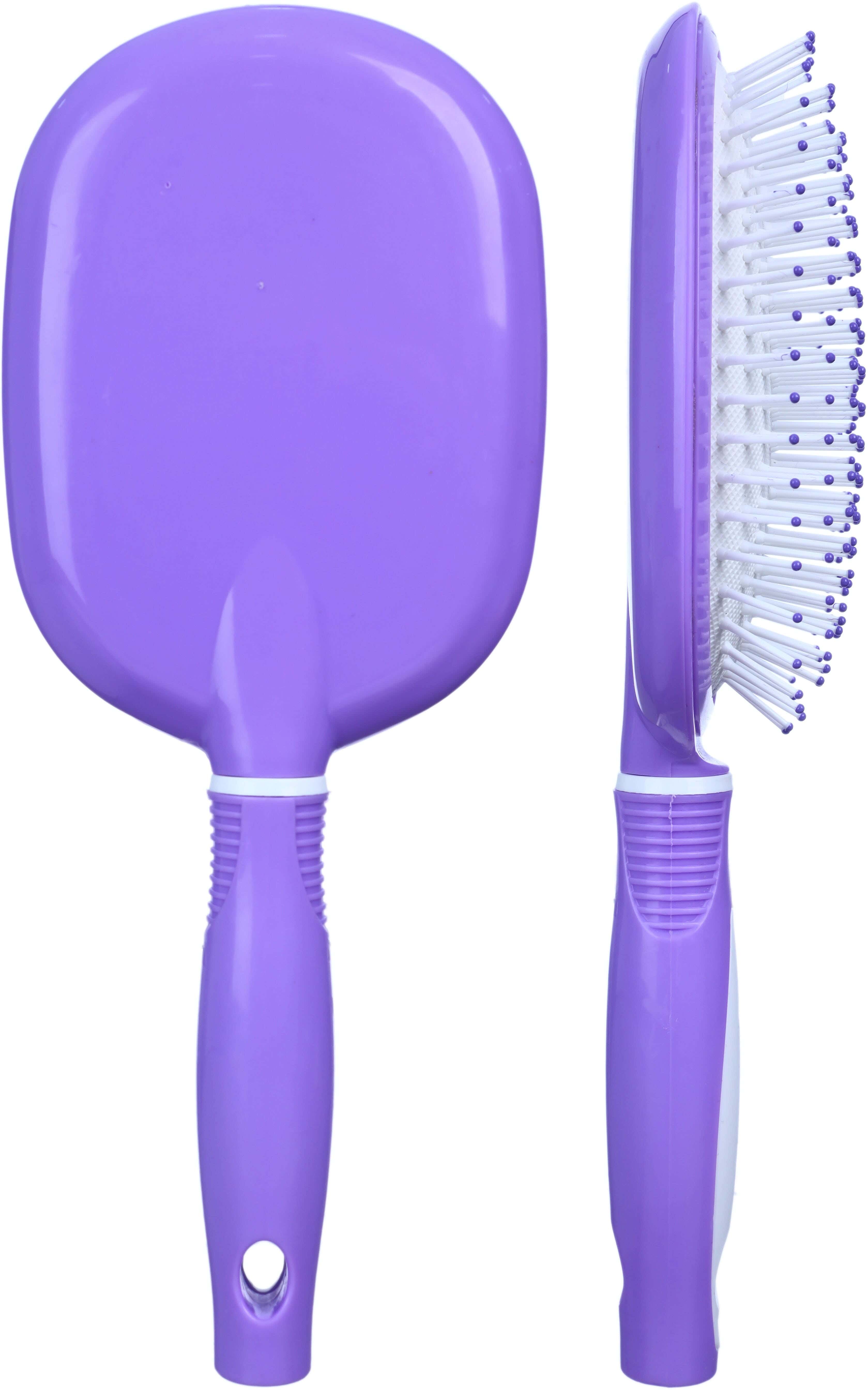 Plastic Hair Brush for Hair Styling, Oval Shaped, 26 cm - Mauve