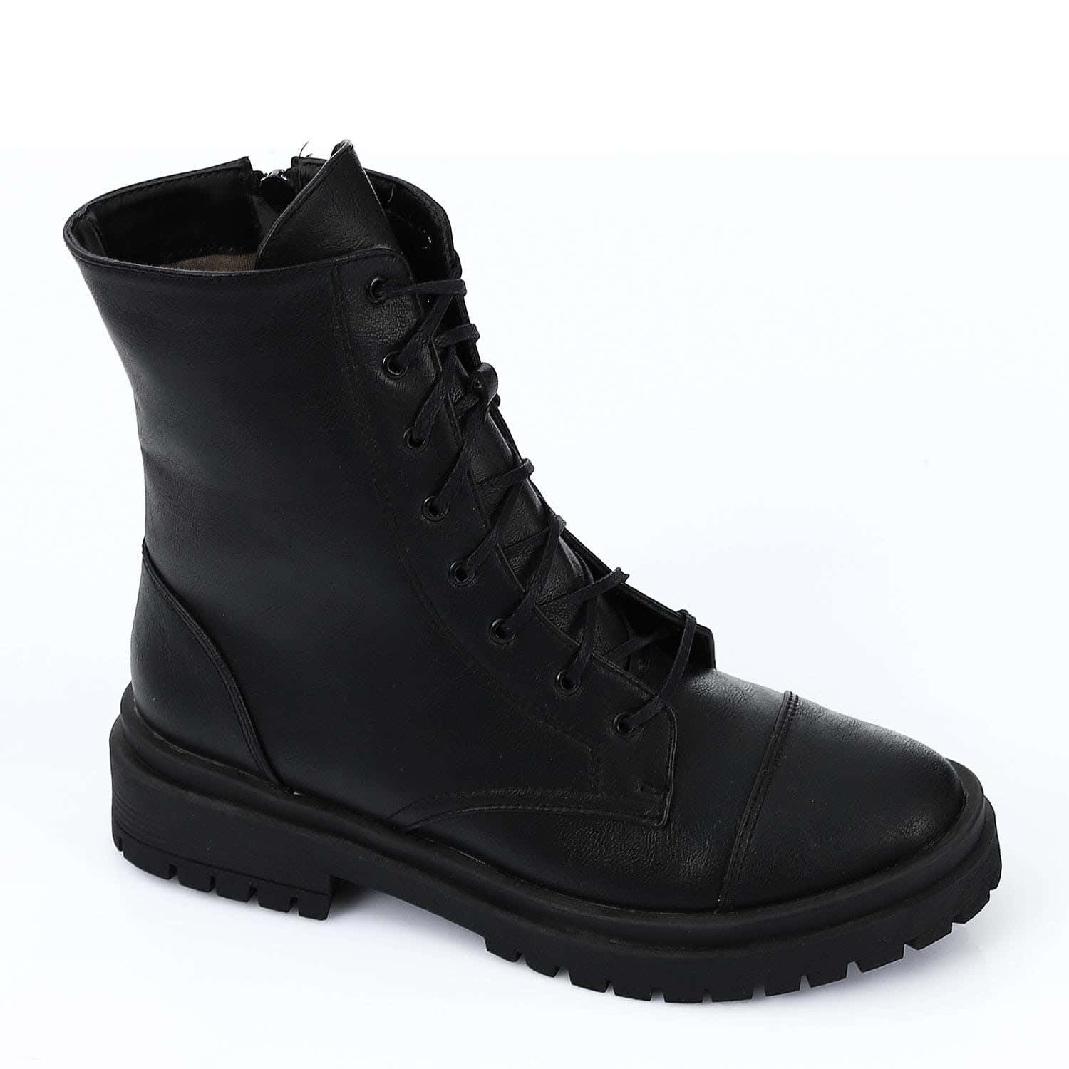XO Style Leather Ankle Boot For Women
