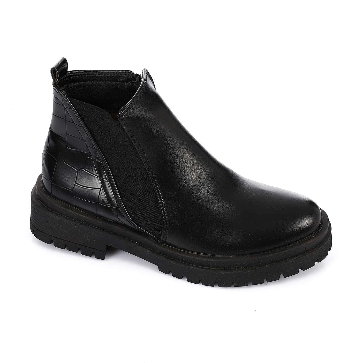 XO Style Leather Ankle Boot For Women