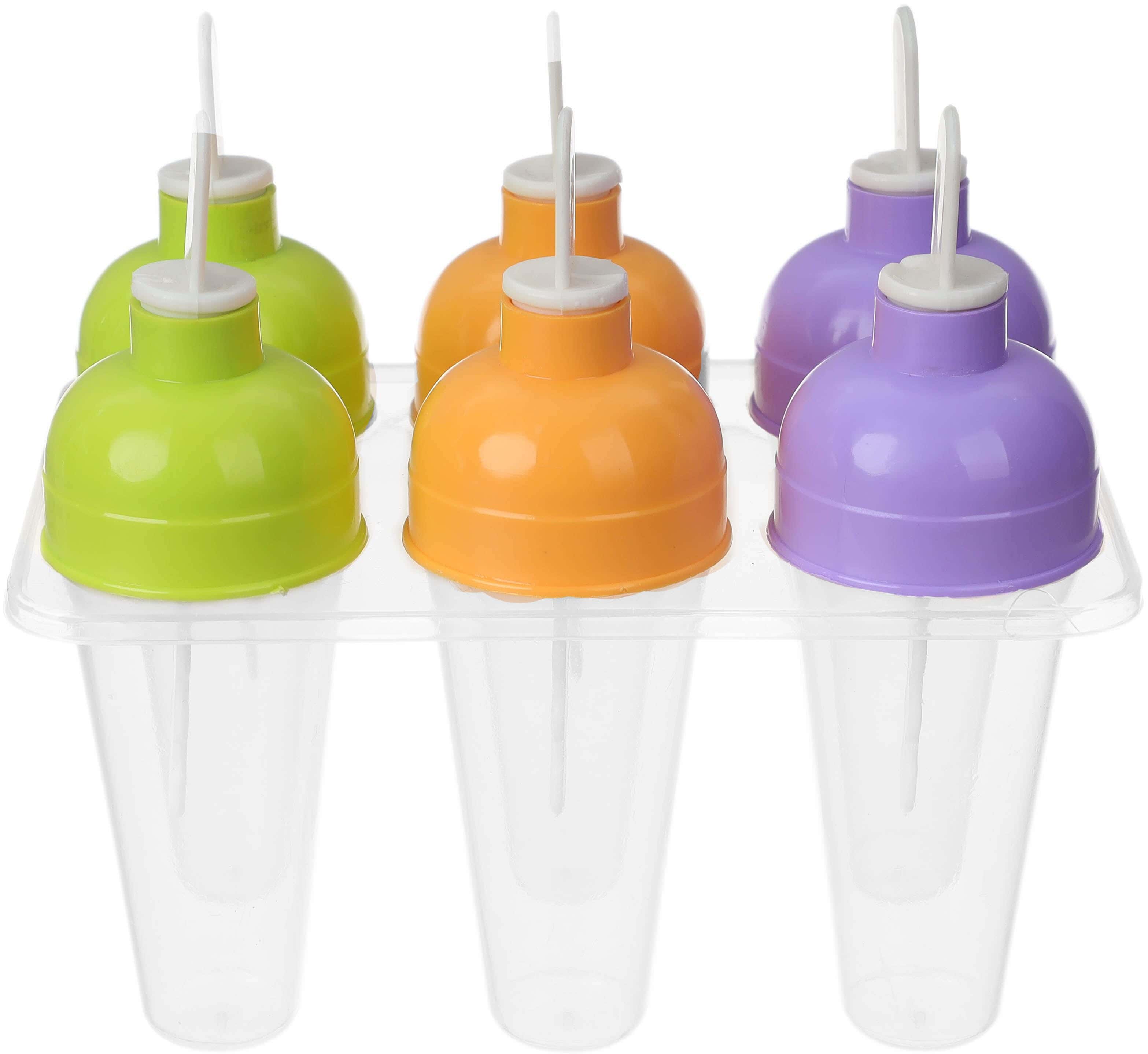 Lamsa Plast Plastic Ice Cream Mold, 6 Pieces - Multicolor