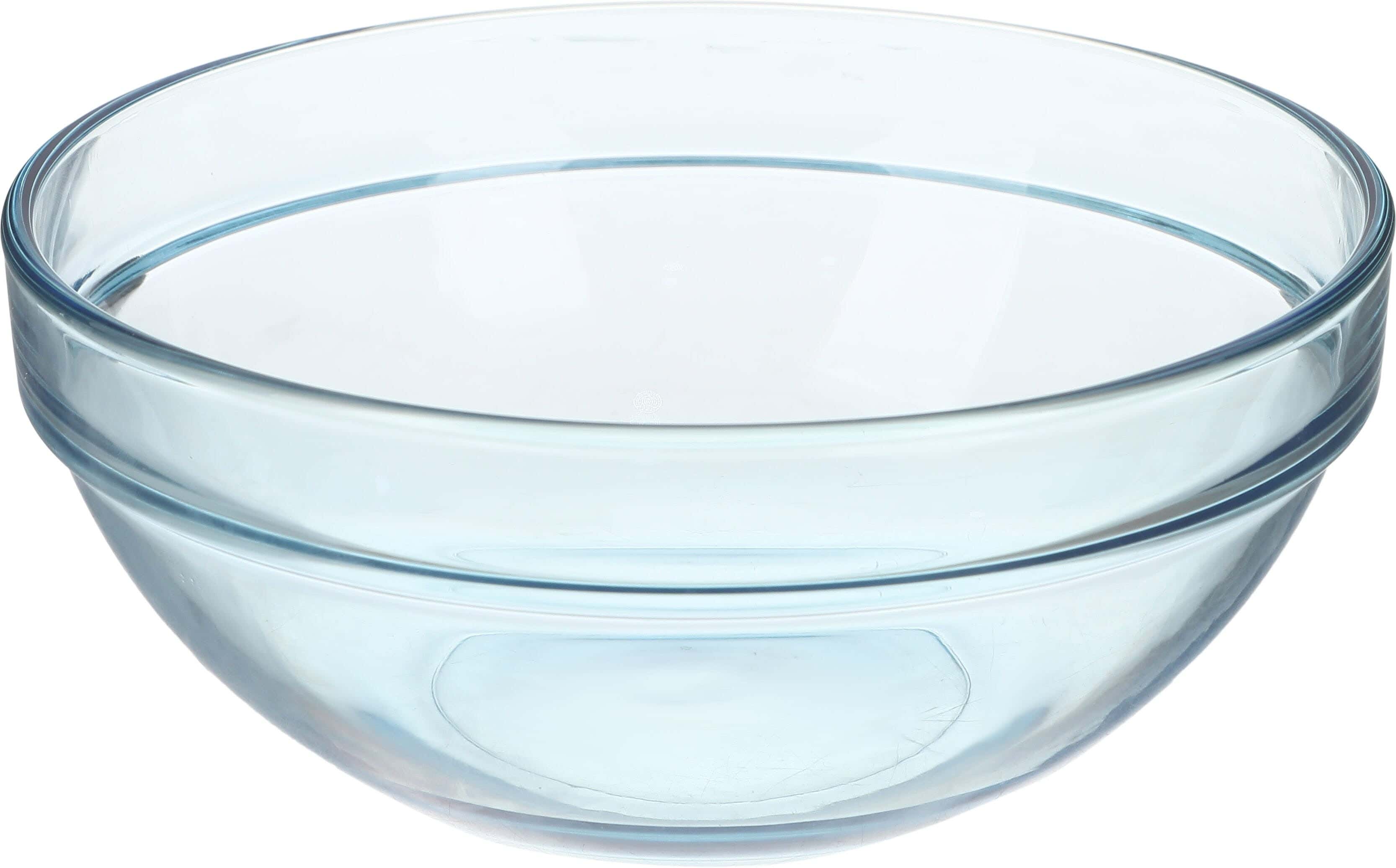 Pasabahce Glass Round Bowl, 1700 ml - Clear Blue