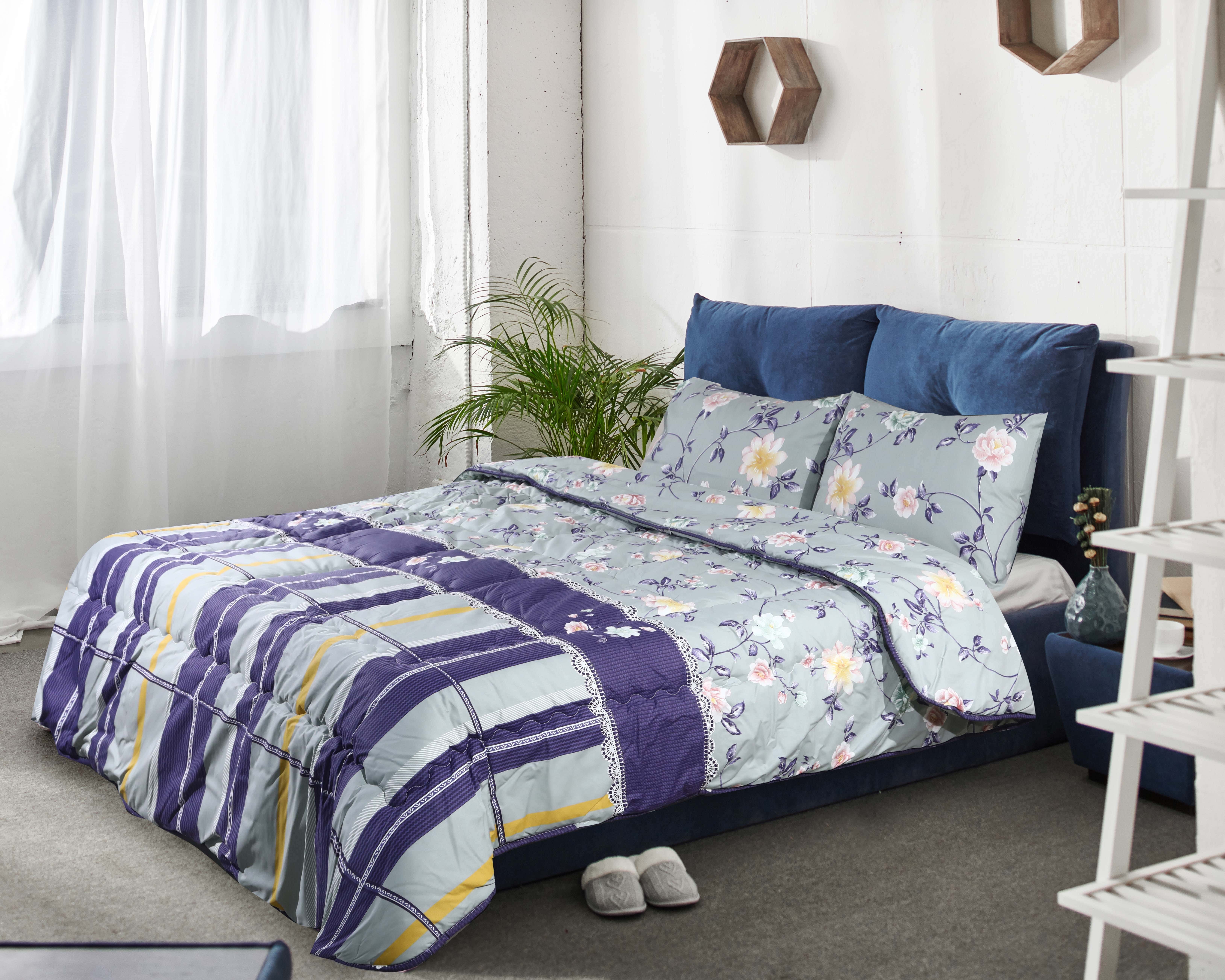 Forbed Cotton Double Quilt Set, 3 Pieces, 240×225 cm - Multicolor