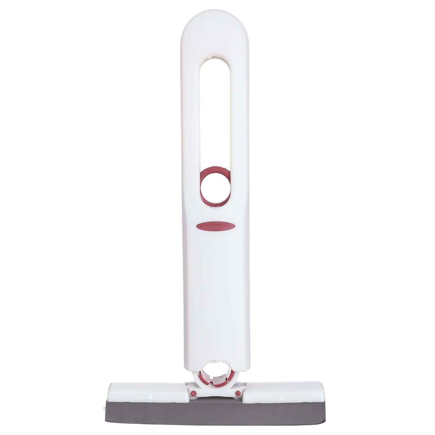 Plastic Glass Wiper With Sponge, 28X15 cm - White And Red