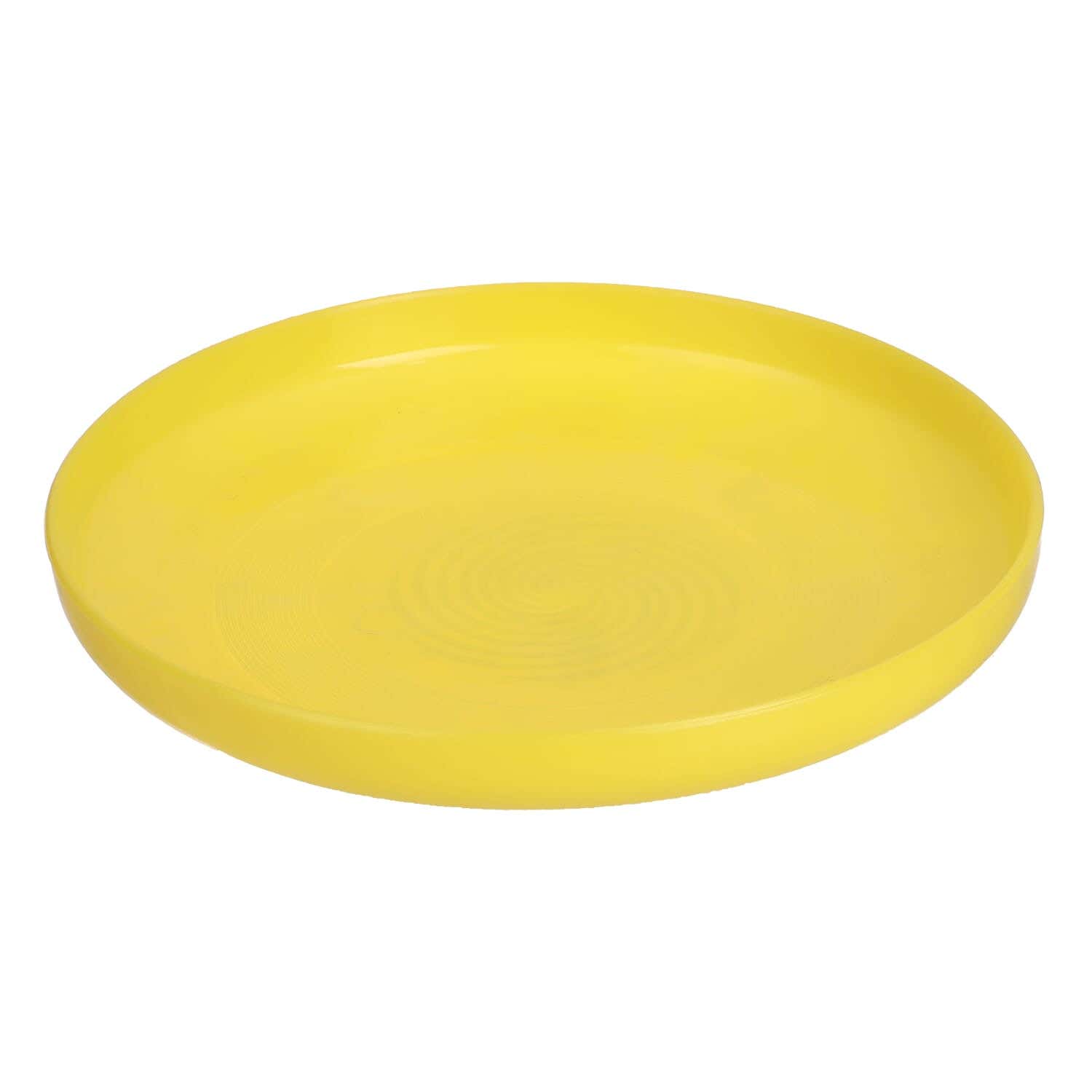 Plastic Round Plate 23 cm - Yellow