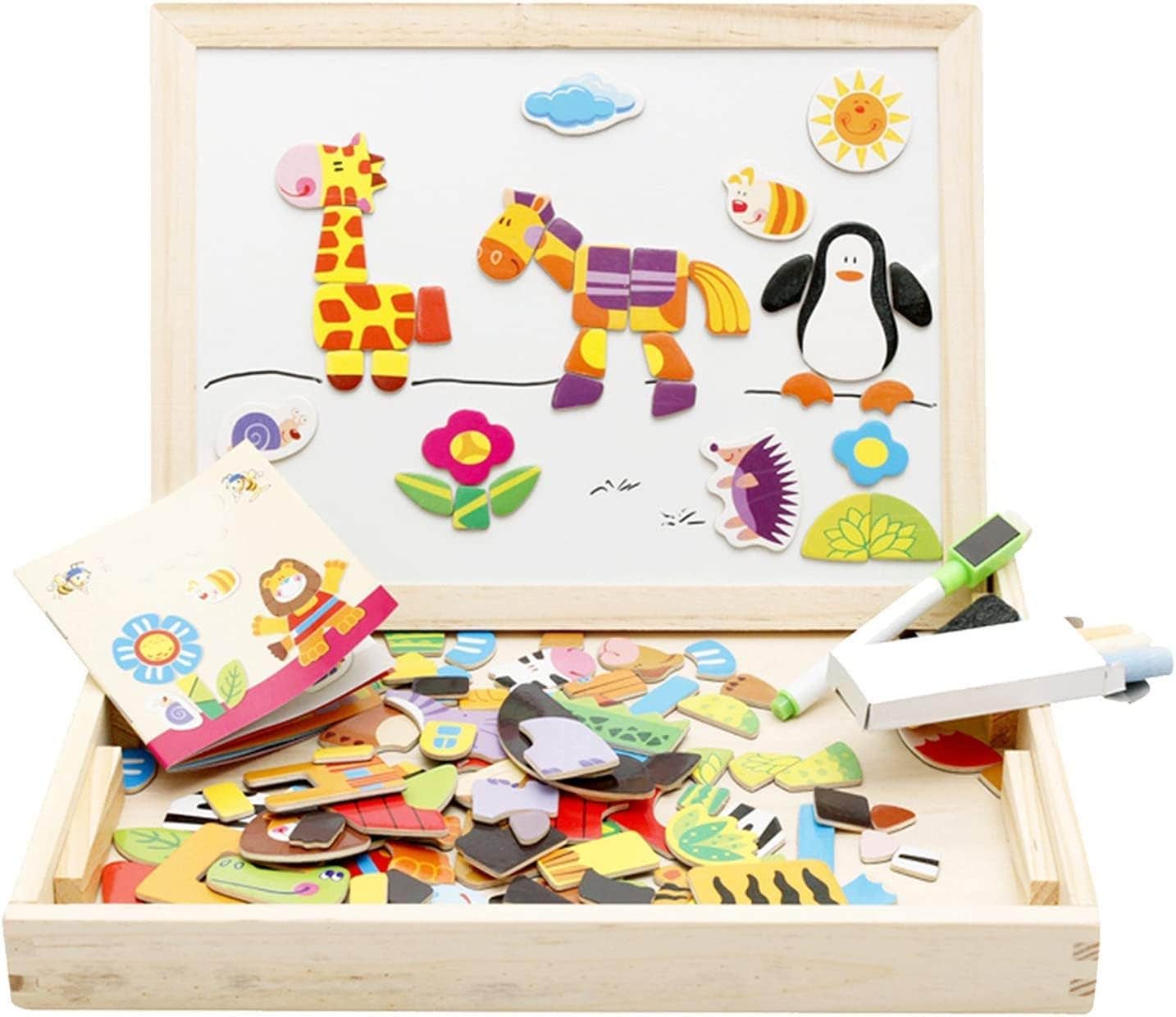 Almekaquz Wood Magnetic Art Easel - Multicolor