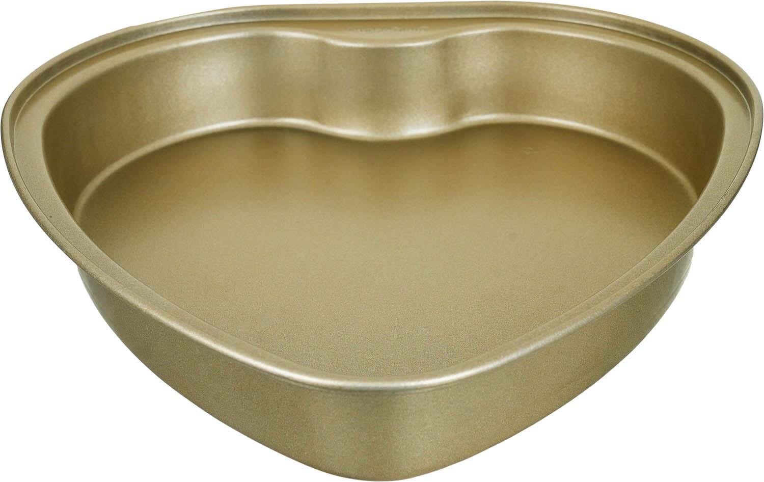 Rocky Teflon Cake Mold, Heart Shaped, 26 cm - Copper
