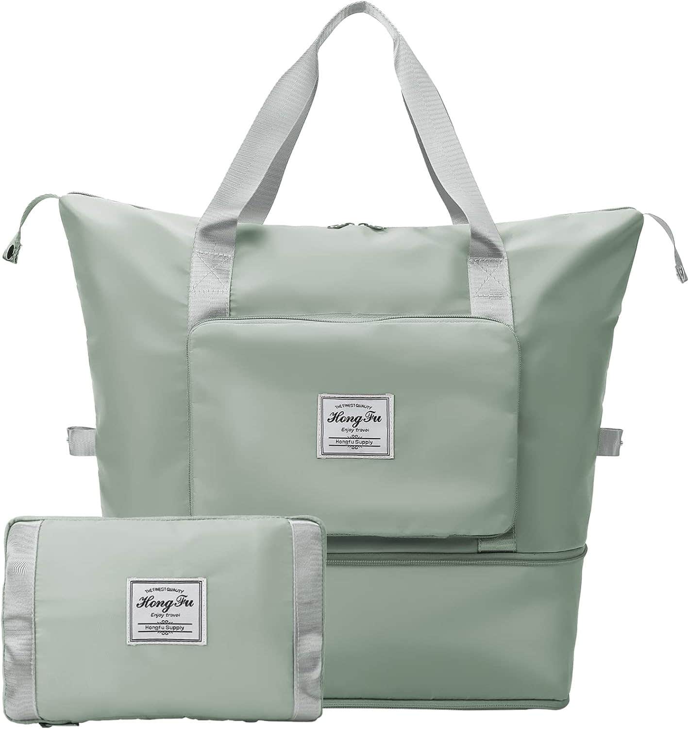 Hoseay Wet Pocket Waterproof Travel Duffel Bag - Green