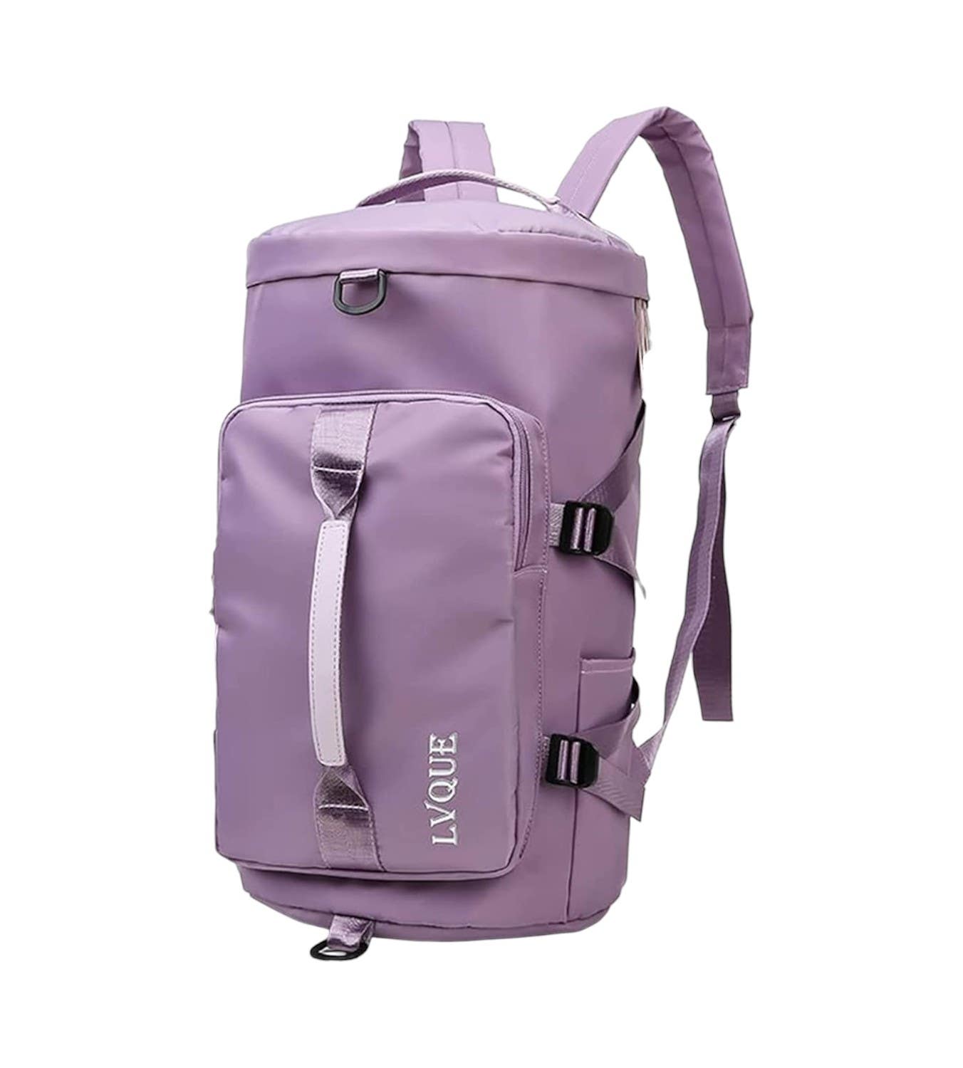 Lvque Oxford Travel Backpack With Shoes Compartment - Purple