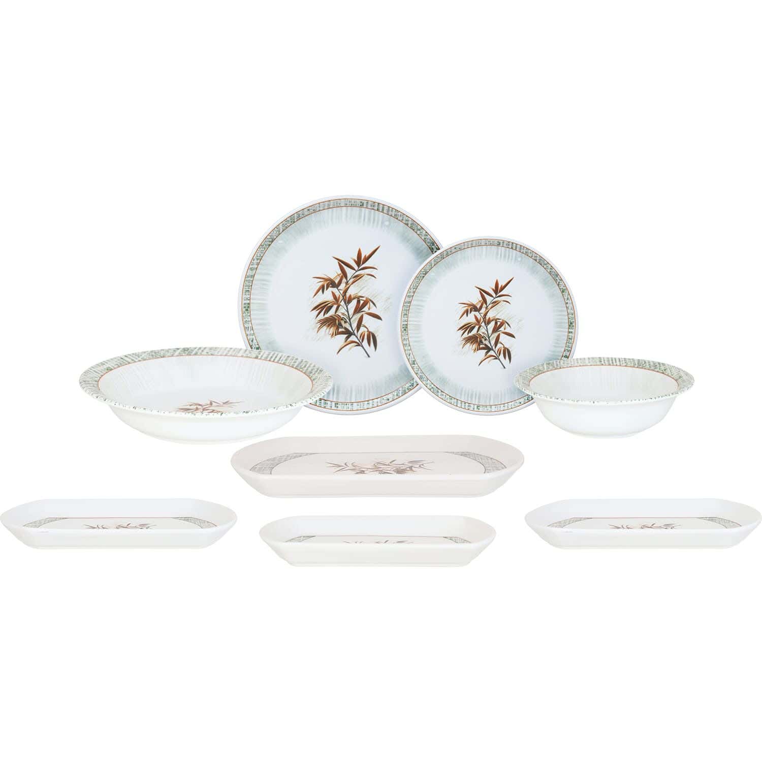 Moultimex Porcelain Round Dinner Set, 28 Pieces - Multicolor