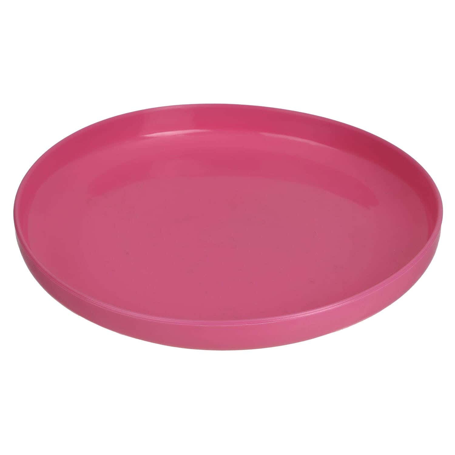 Plastic Round Plate 23 cm - Fuchsia