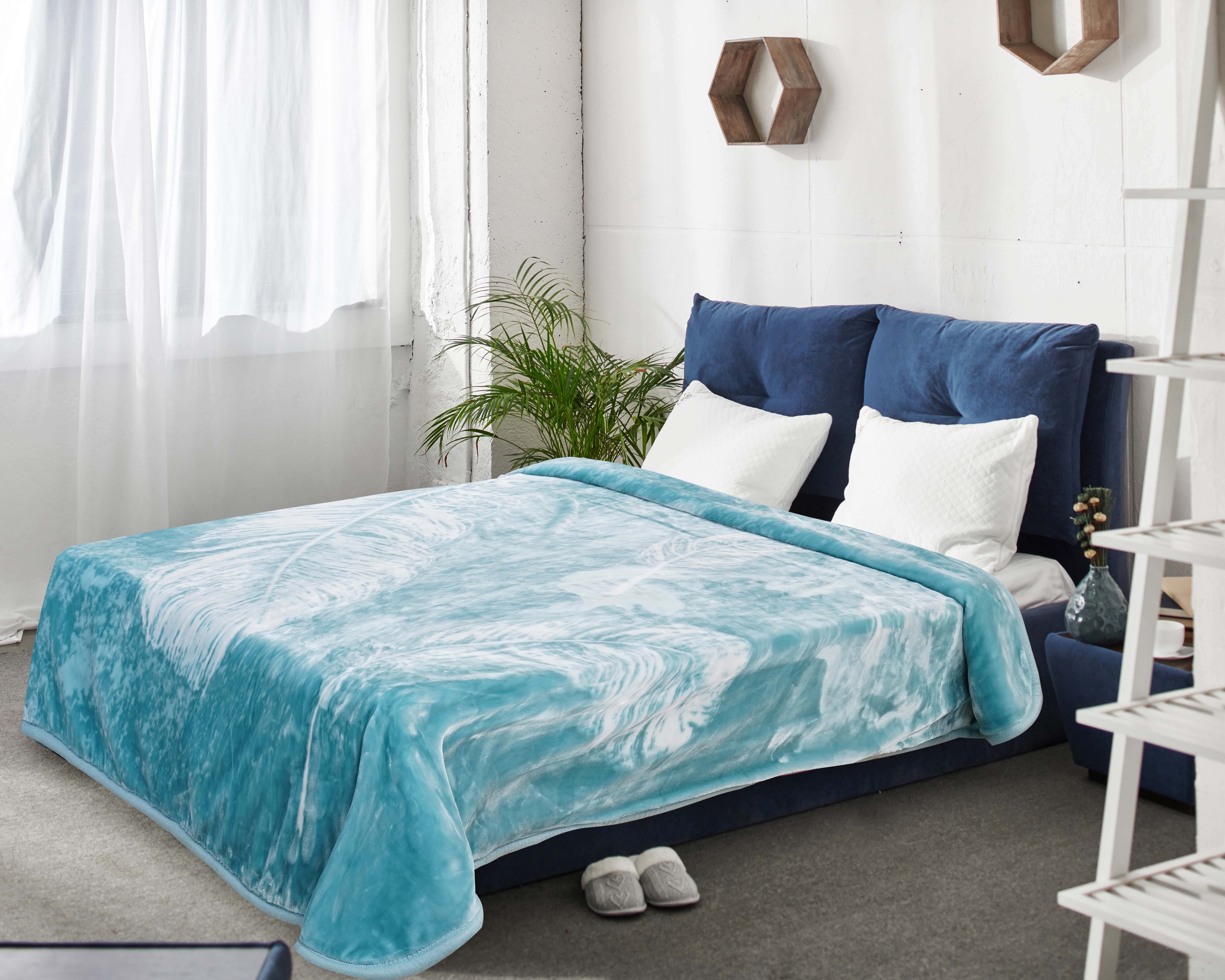 Mandora Velvet Double Layers Blanket, 220x240 cm, Approximately 5 kg - Turquoise