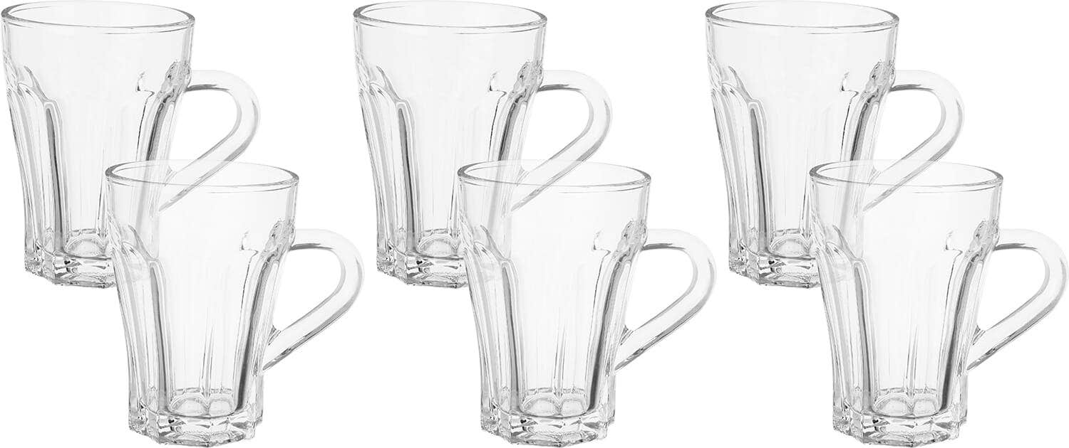 Blink Max Glass Mug Set, 6 Pieces, 160 ml - Clear