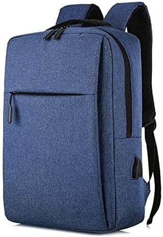 Charging Hole Travel Laptop Backpack, 15.6 Inch - Blue