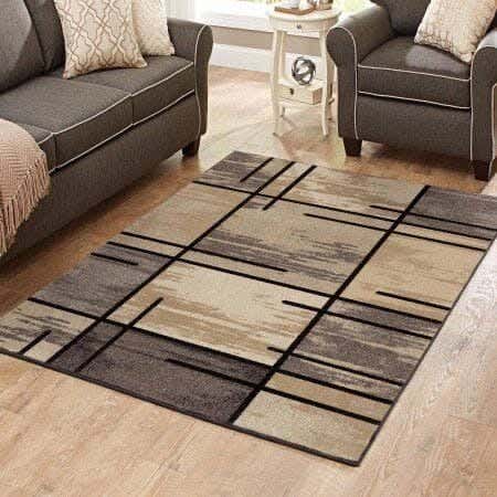 Line Sleep Dots Fabric Carpet protector, 160x250 cm - Multicolor