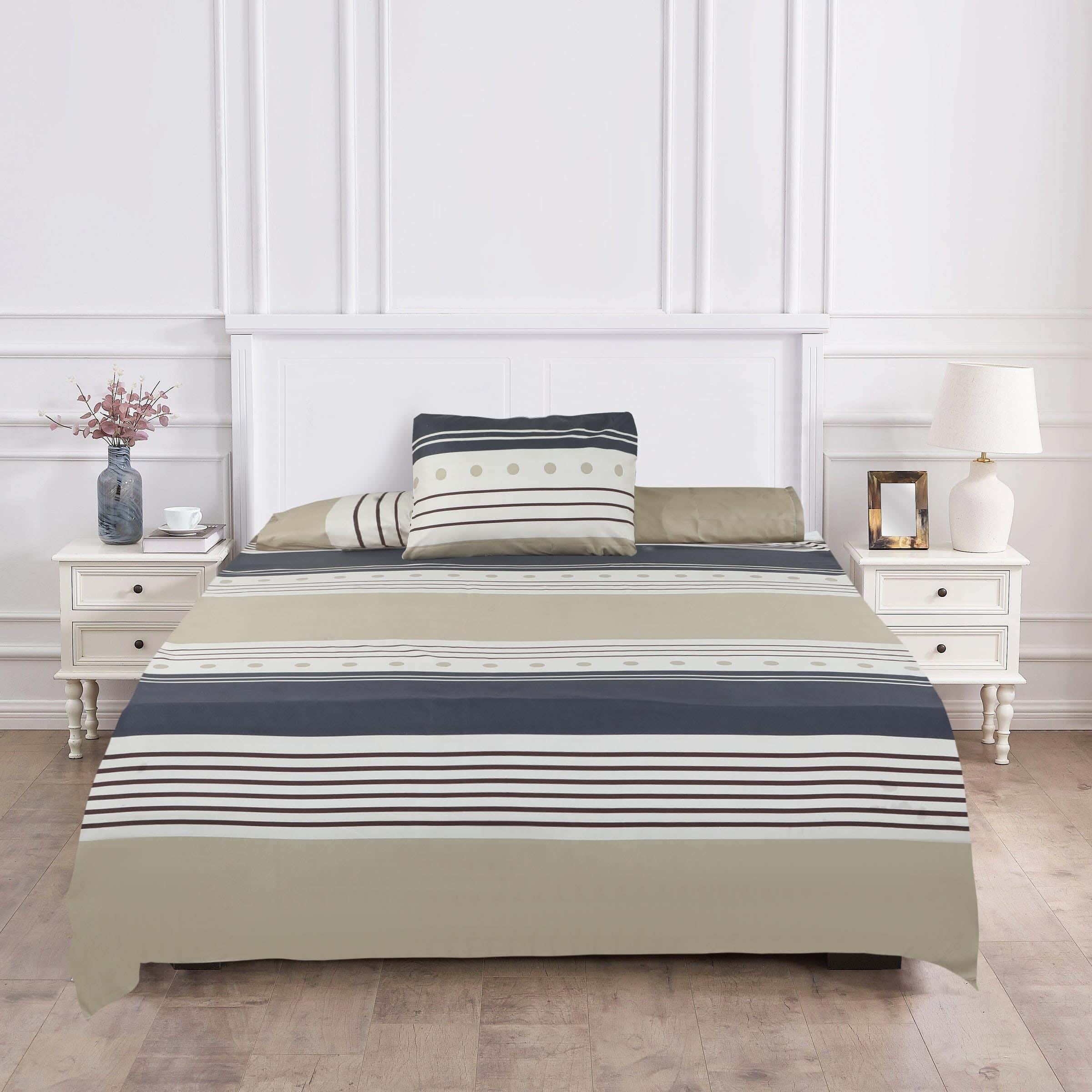 Ronza Home Microfiber Bedding Sheet Set , 6 Pieces, 175×240 cm, Approximately 2000 Grams - Multicolor