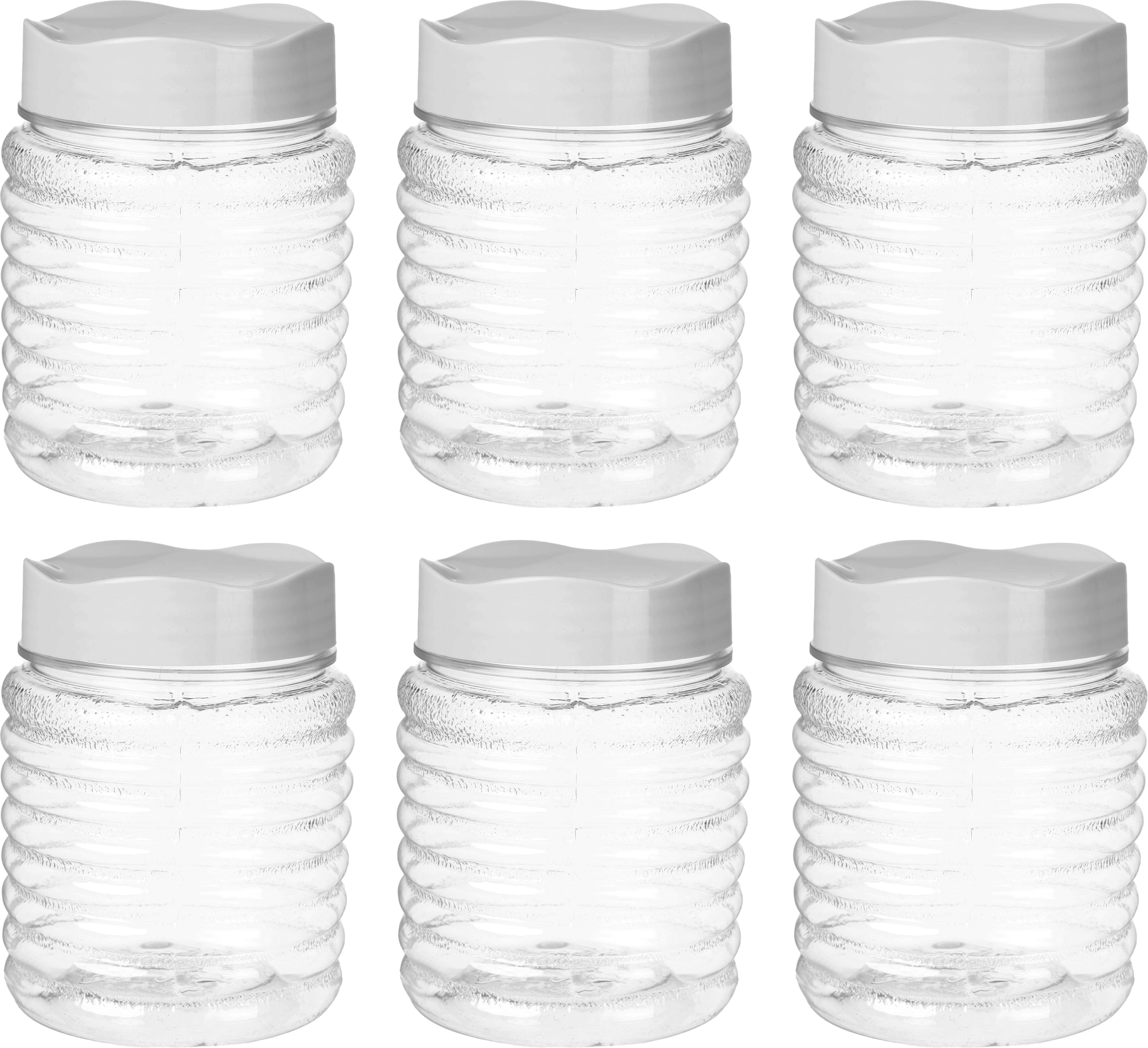 Winner Plast Jar Set, 6 Pieces, 300 ml - Clear Light Grey