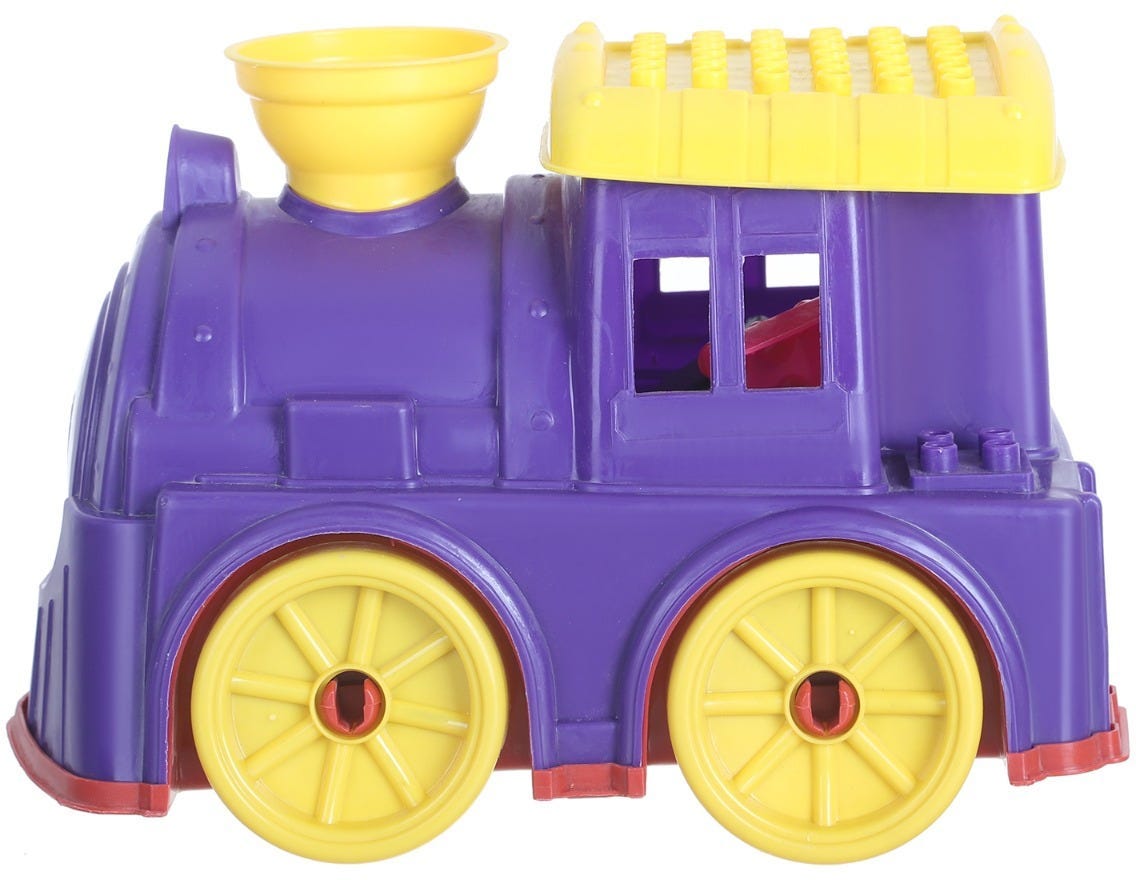 Faro Plast Meccano Toy Train Shape, 50 Piece - Multicolor