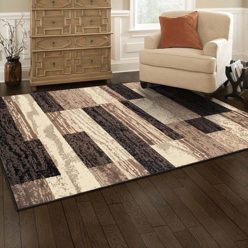 Line Sleep Dots Fabric Carpet protector, 200x300 cm - Multicolor