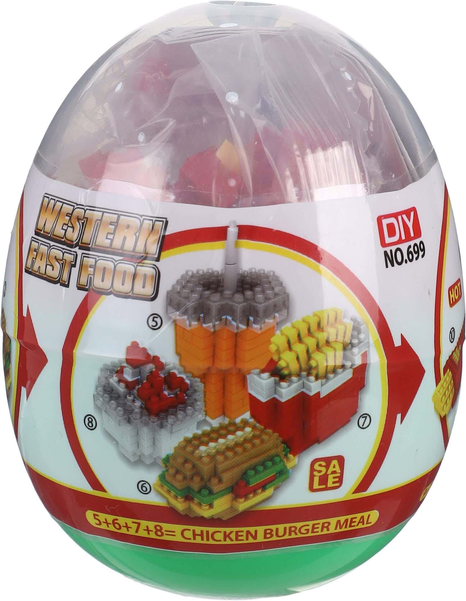 Plastic Egg Shape Blocks Food Making Toy - Green