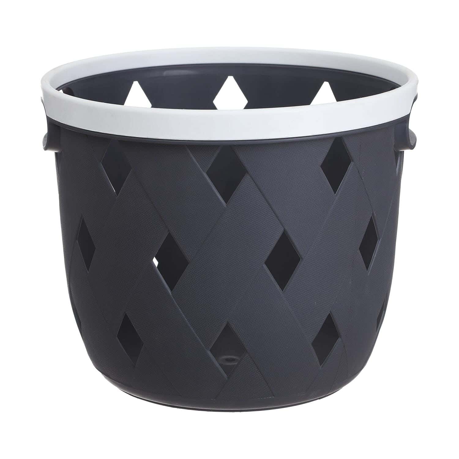 Plastic Laundry Basket, 19X16 cm - Grey