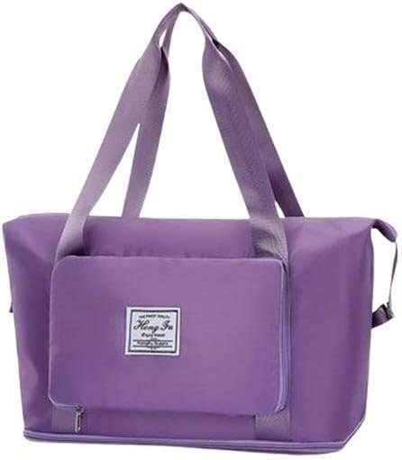 Foldable Waterproof Travel Duffel Bag, Medium - Light Purple