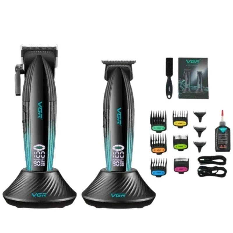 VGR V-889 S2 Hair Trimmer, 9000 rpm - Black Blue