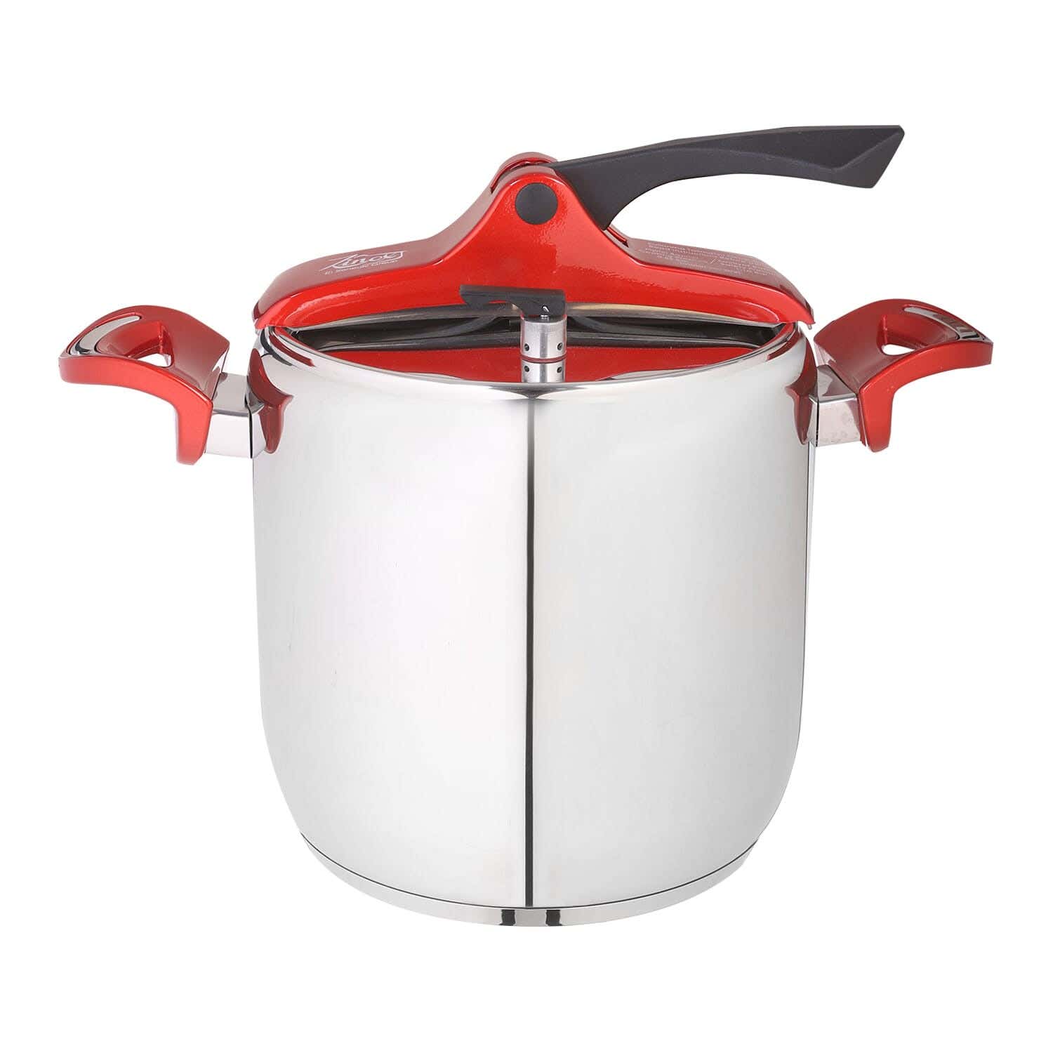 Zinox Stainless Steel Pressure Cooker, 8 Liter - Red Silver