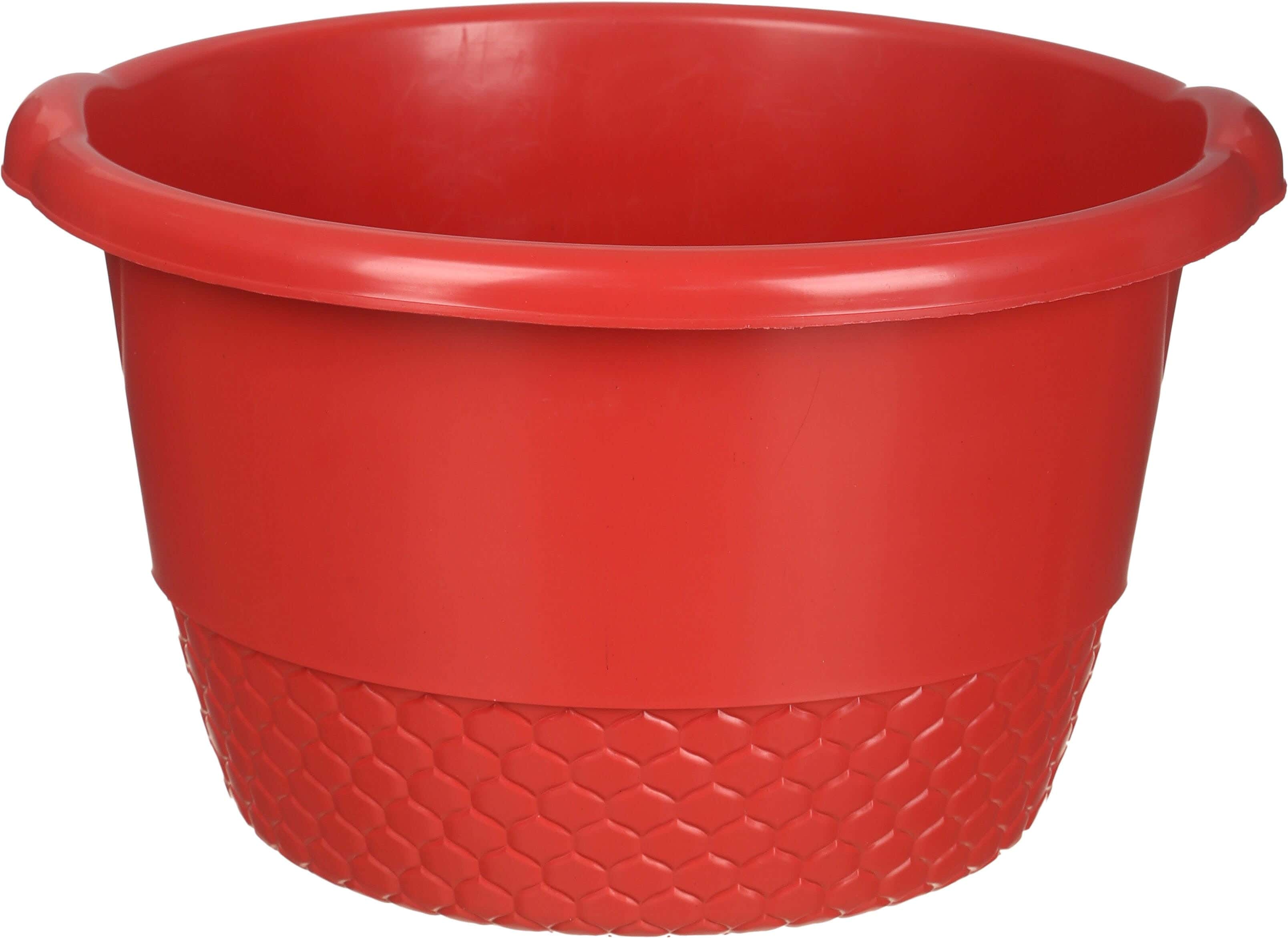 El Helal & Star Plastic Washing Dish, 35 cm - Red