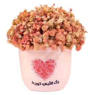 Pottery Flowers Pot, 8×9 cm - Rose