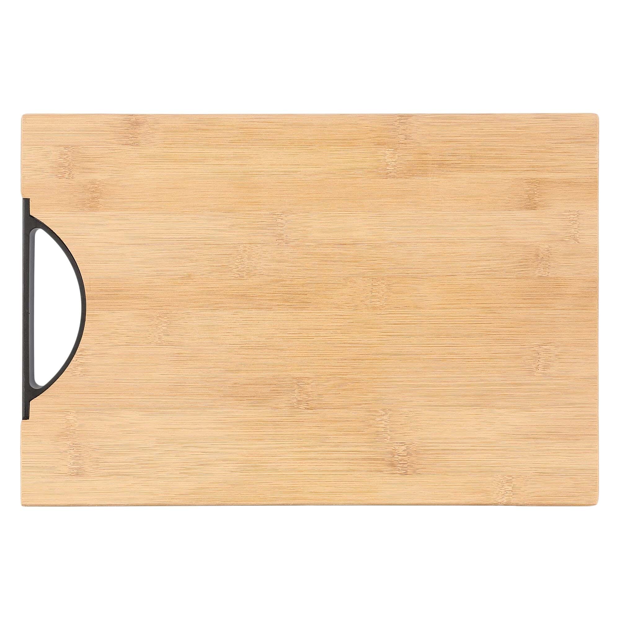 Flock Board With Metal Handle, Rectangular, 35 X 24 X 1.2 Cm, Bamboo Wood