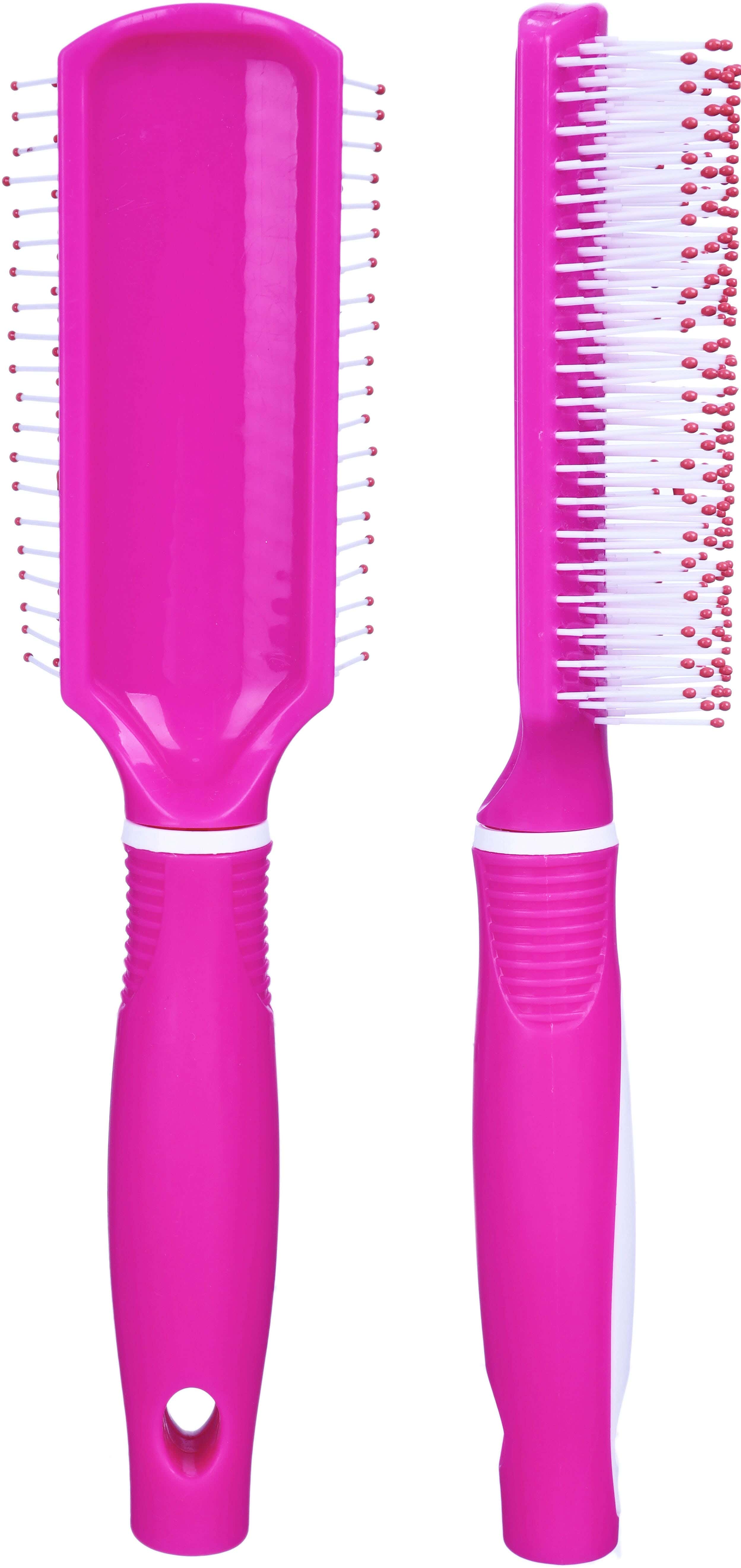 Plastic Hair Brush for Hair Styling, 23 cm - Fuchsia