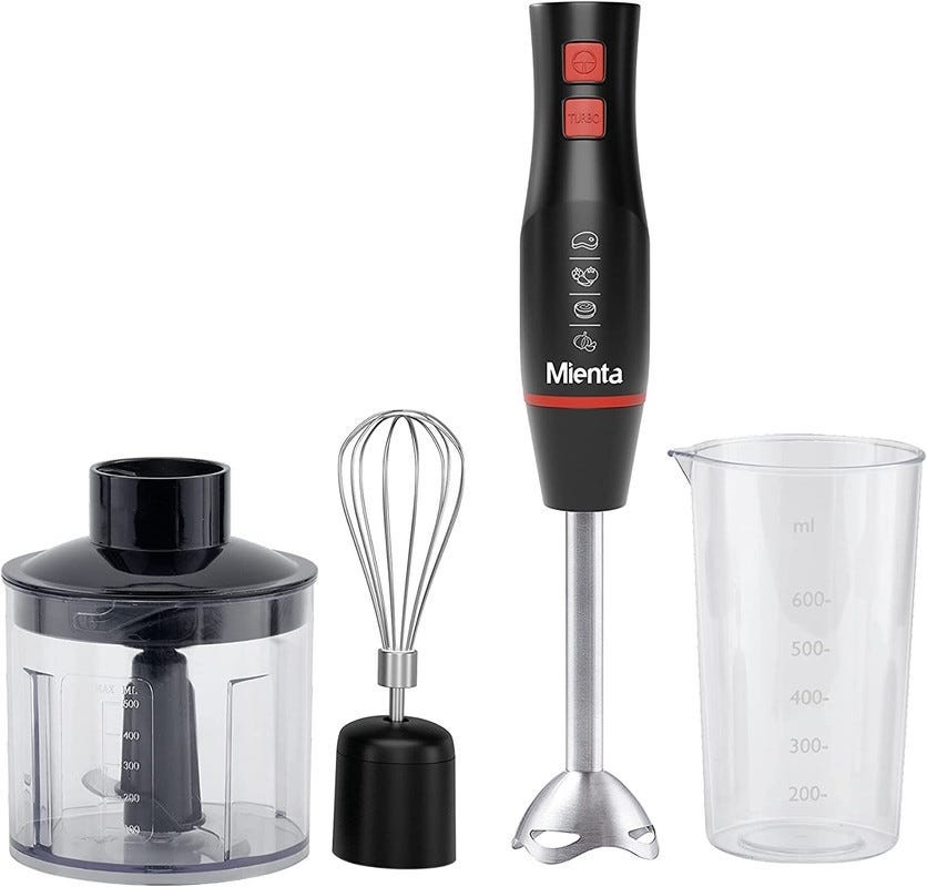 Mienta HB111138B Hand Blender, 450 Watt, 500 ml - Black