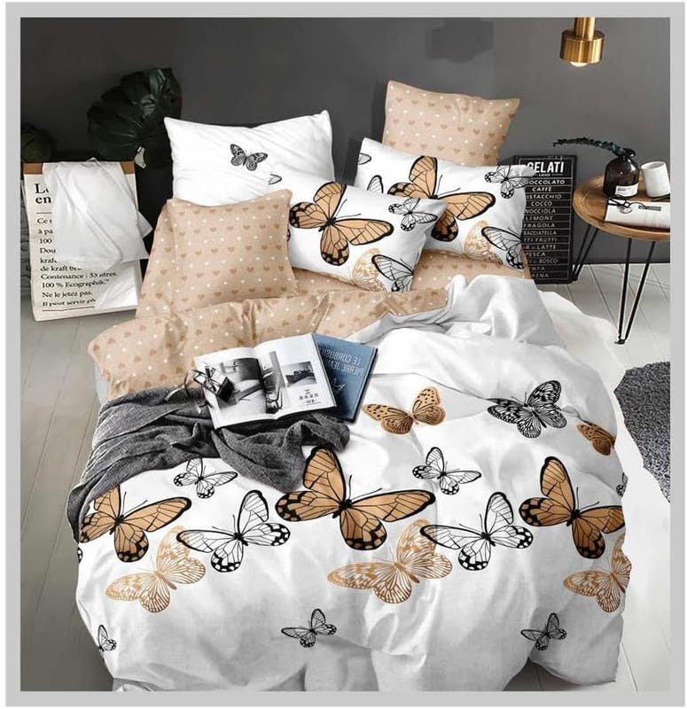 Comfortable imported Indian cotton comforter 240x250 cm, 3 pieces - Multicolor