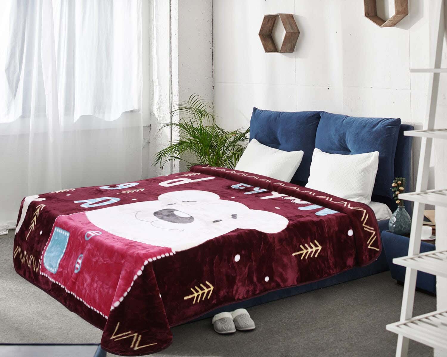 Romance Nova Velvet Children'S Blanket Set, 2 Pieces, 180×240 cm - Purple