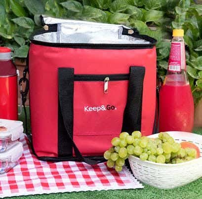 Thermal Fabric Food Keeper Bag, 29×23×30 cm - Red