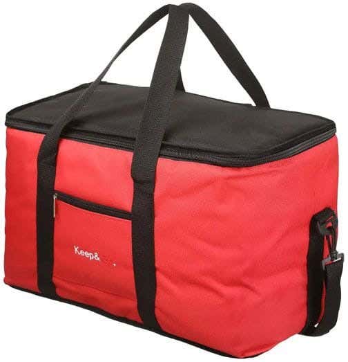 Thermal Fabric Food Keeper Bag, 30×26×48 cm - Red