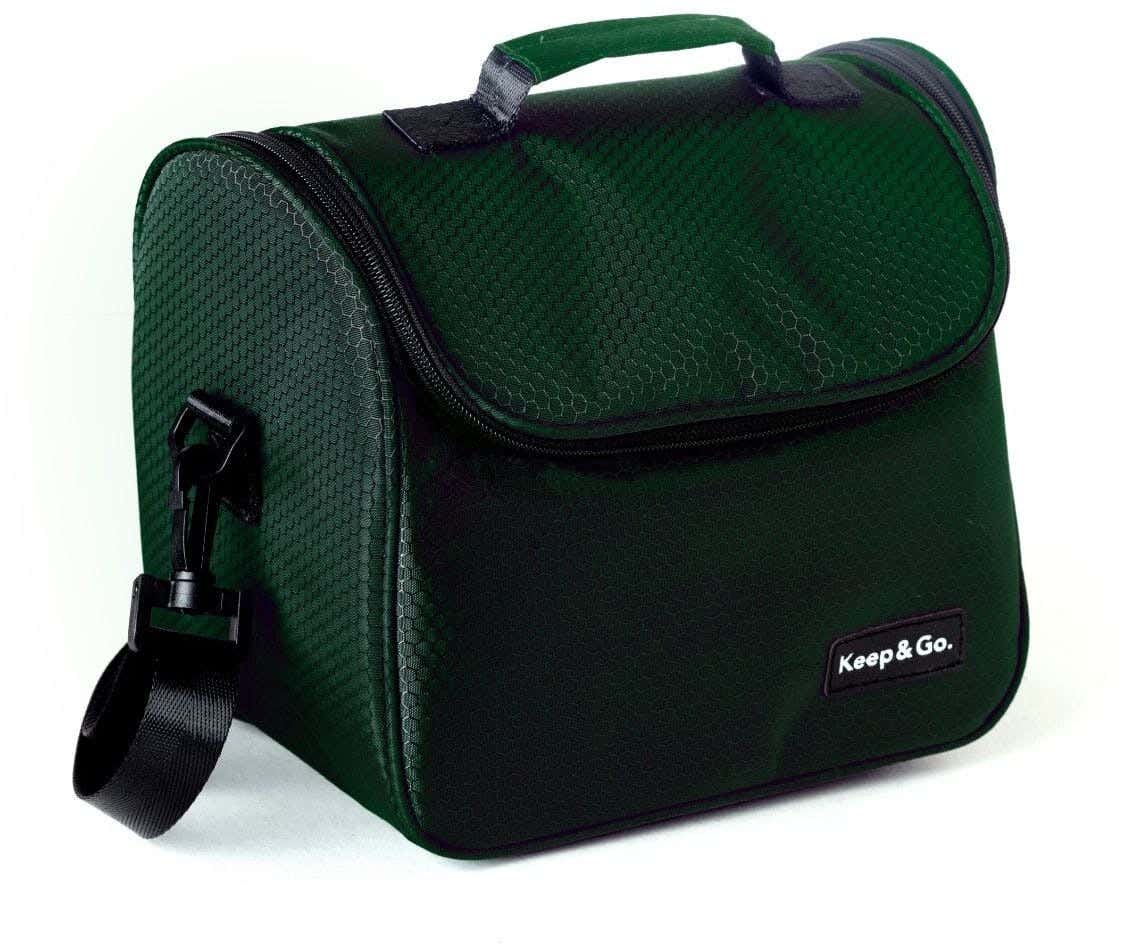 Thermal Fabric Lunchback Bag, 23×17×20 cm - Green