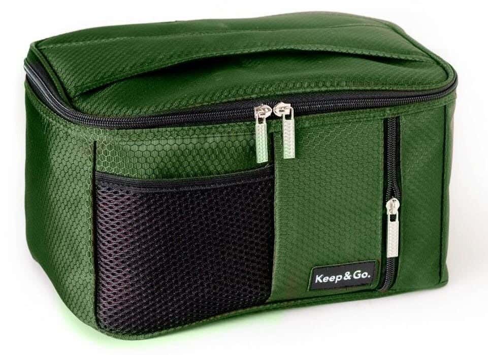 Thermal Fabric Lunchback Bag, 29×21×16 cm - Dark Green