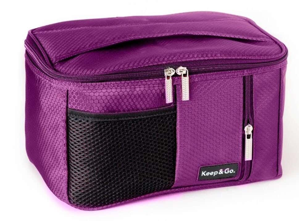 Thermal Fabric Lunchback Bag, 29×21×16 cm - Purple