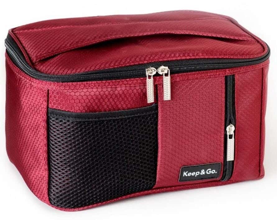 Thermal Fabric Lunchback Bag, 29×21×16 cm - Red