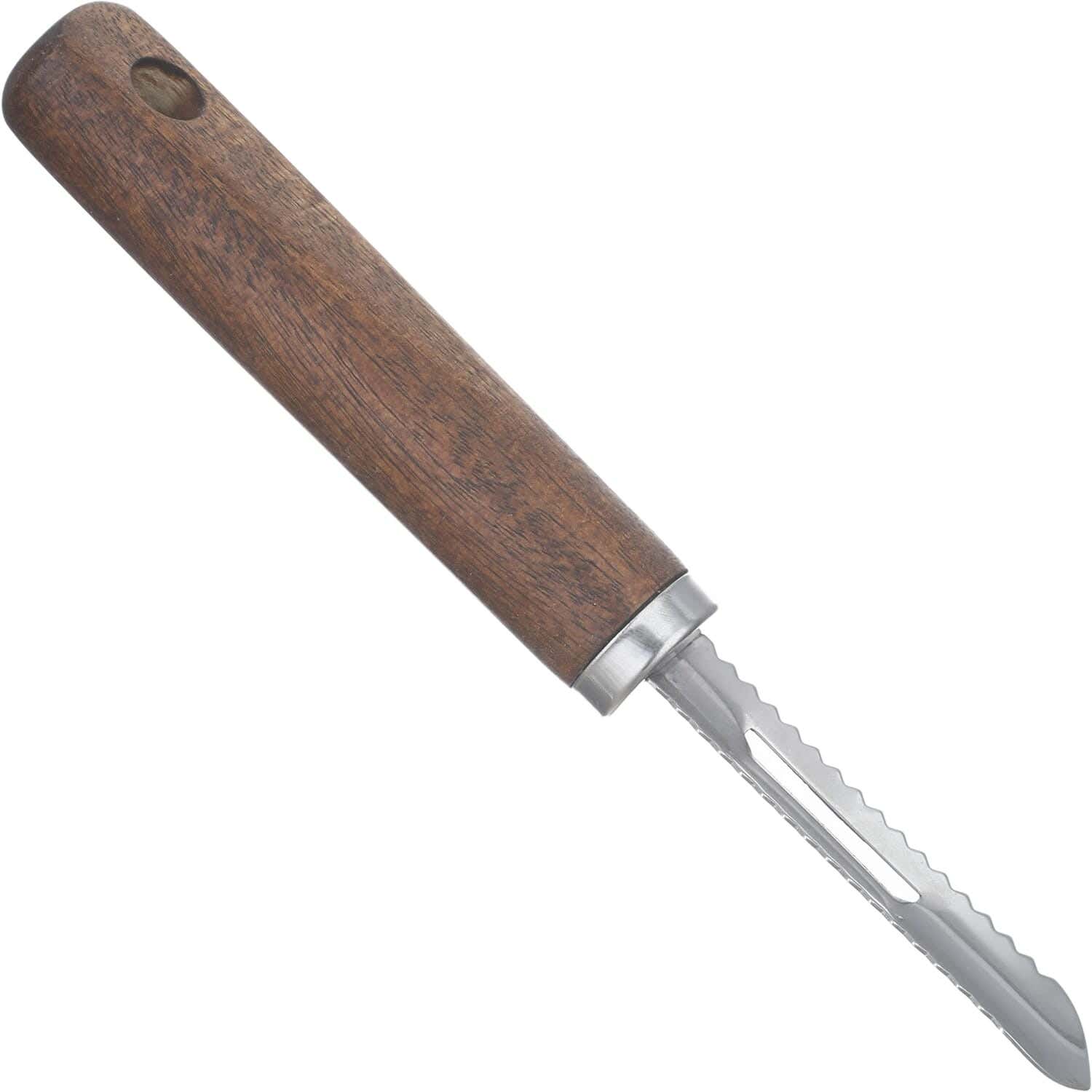 Stainless Steel Corer, Wooden Handle, 19 cm - Silver Brown