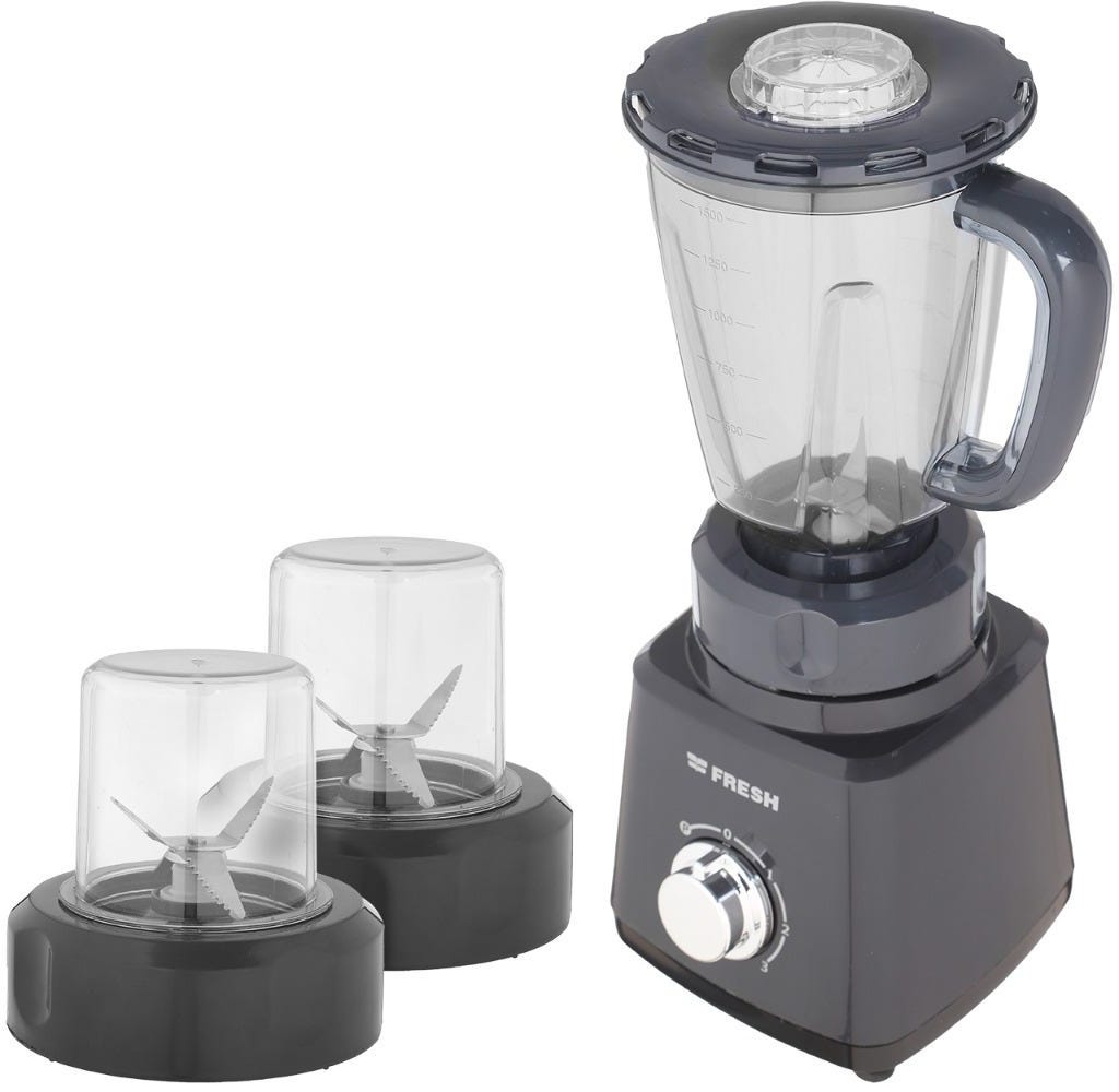 Fresh Electric Blender, 360 Watt, 1.5 Liter - Dark Grey