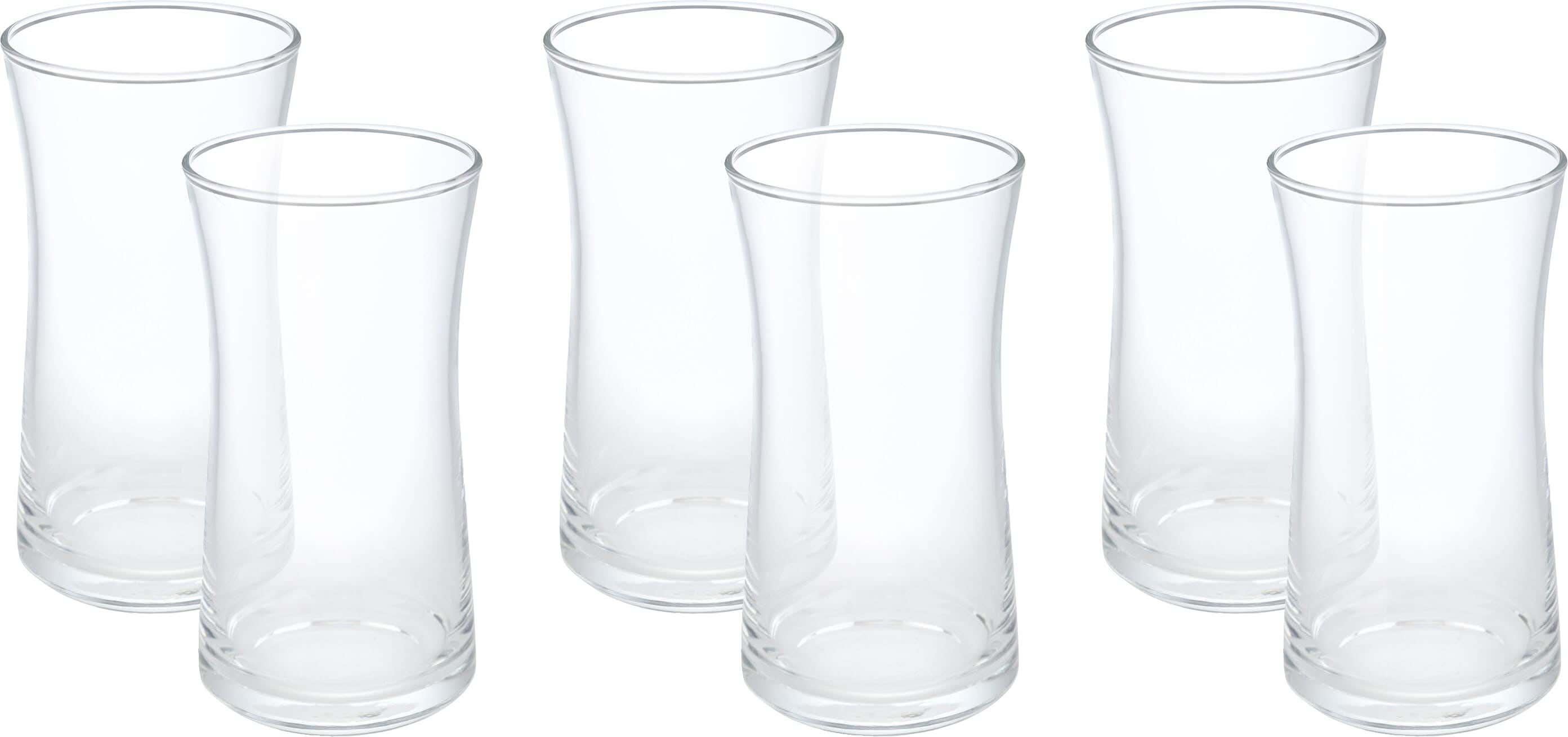 Pasabahce Glass Juice Cup Set, 6 Pieces, 345 ml - Clear