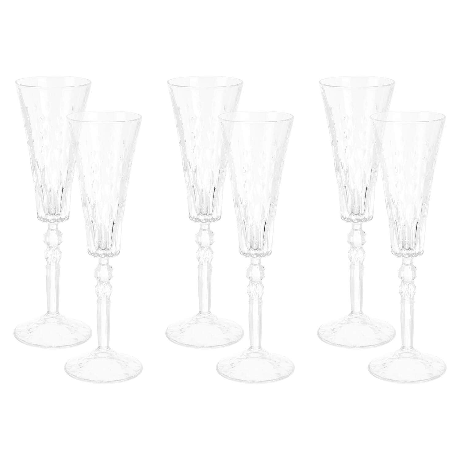 RCR Marilyn Glass Cups Set, 6 Pieces, 170 ml - Clear