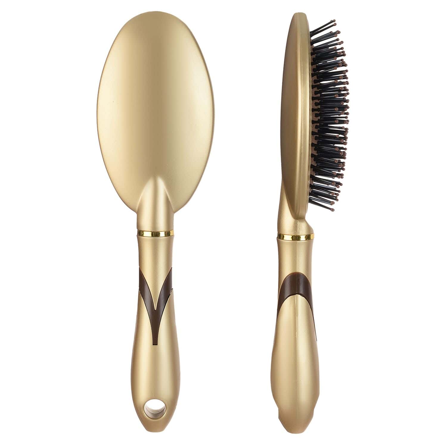 Home Oval Hair Brush, 25 cm - Gold