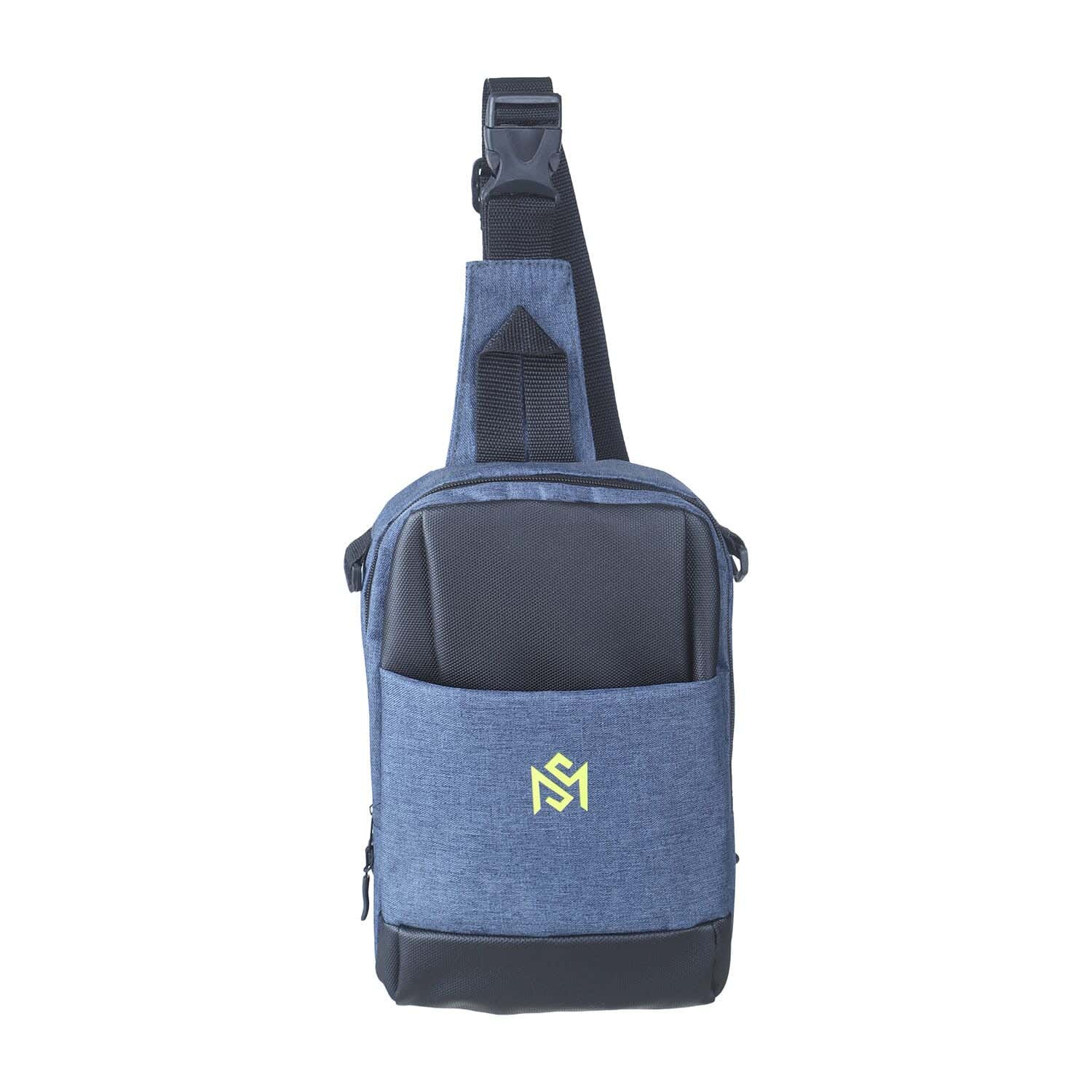 Cross Bags for Men, 3 Zippers, 18×28 cm - Black Navy