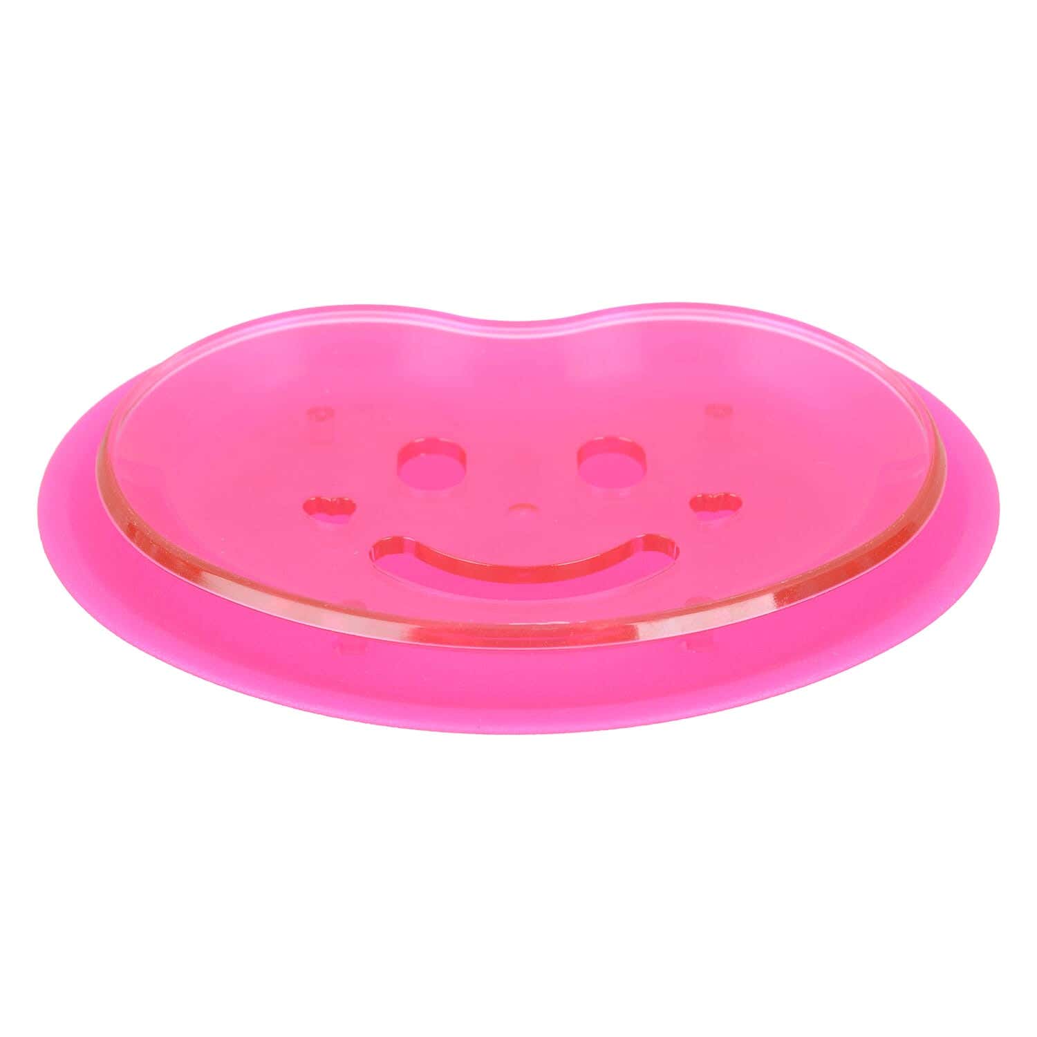 Max Plast Soap Dish, Smile Shape, 13.5×10 cm - Fuchsia
