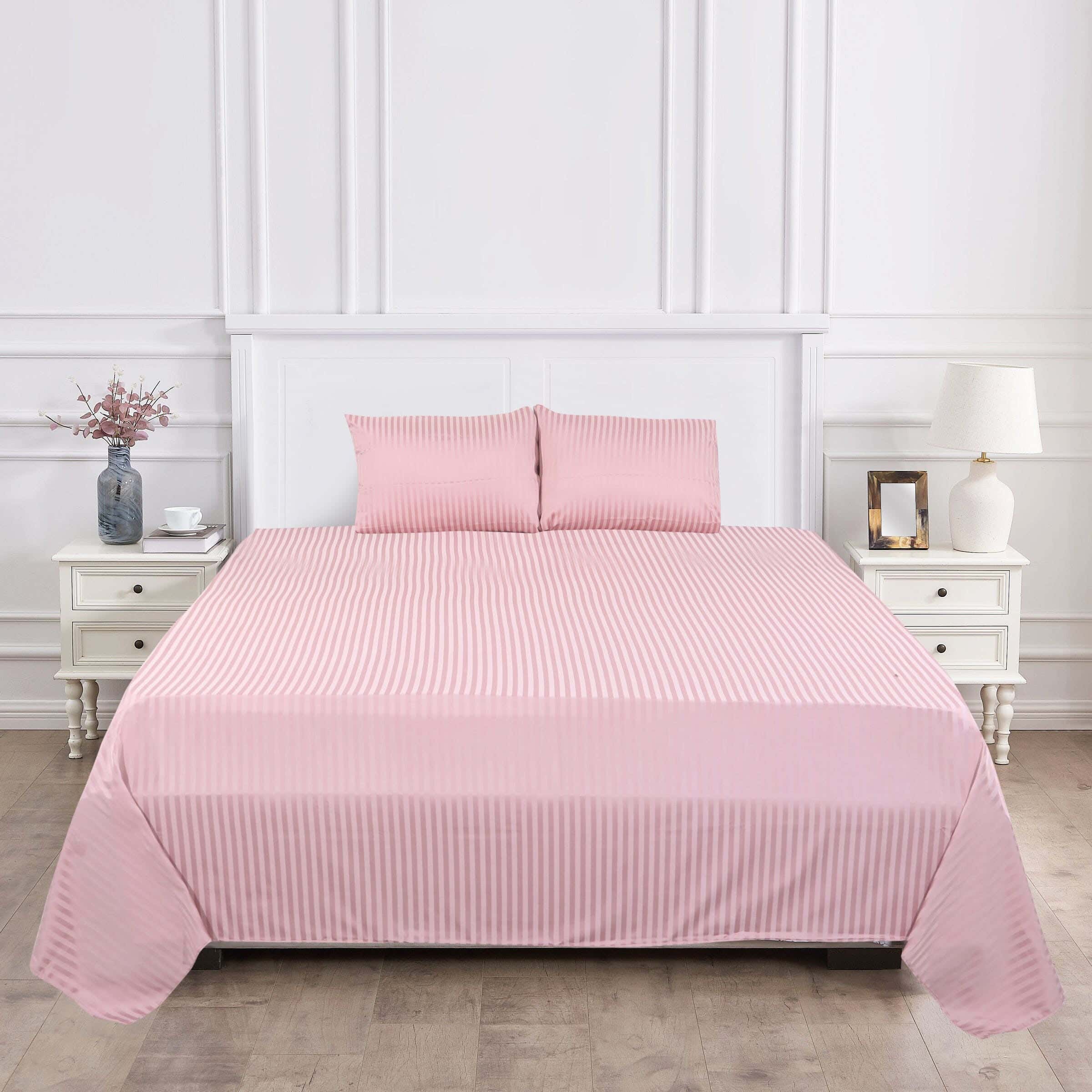 Al Maamoun Cotton Bed Sheet Set, 3 Pieces, 240×260 cm, 1150 gm - Cashmere